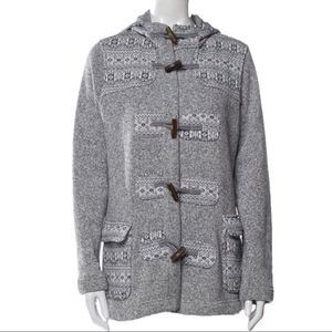 PATAGONIA Better Sweater Icelandic Coat Toggle Hood Sweater M Gray